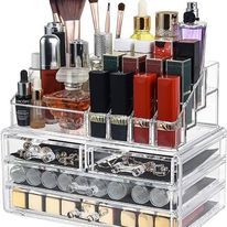 Transparent 4 Drawers | Cosmetic Organizer | Acrylic Dressing Table Cosmetcs and Jewelry