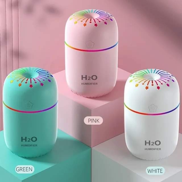 300ml Humidifiers for Bedroom | 7-Color Night Light | Accessories Mart